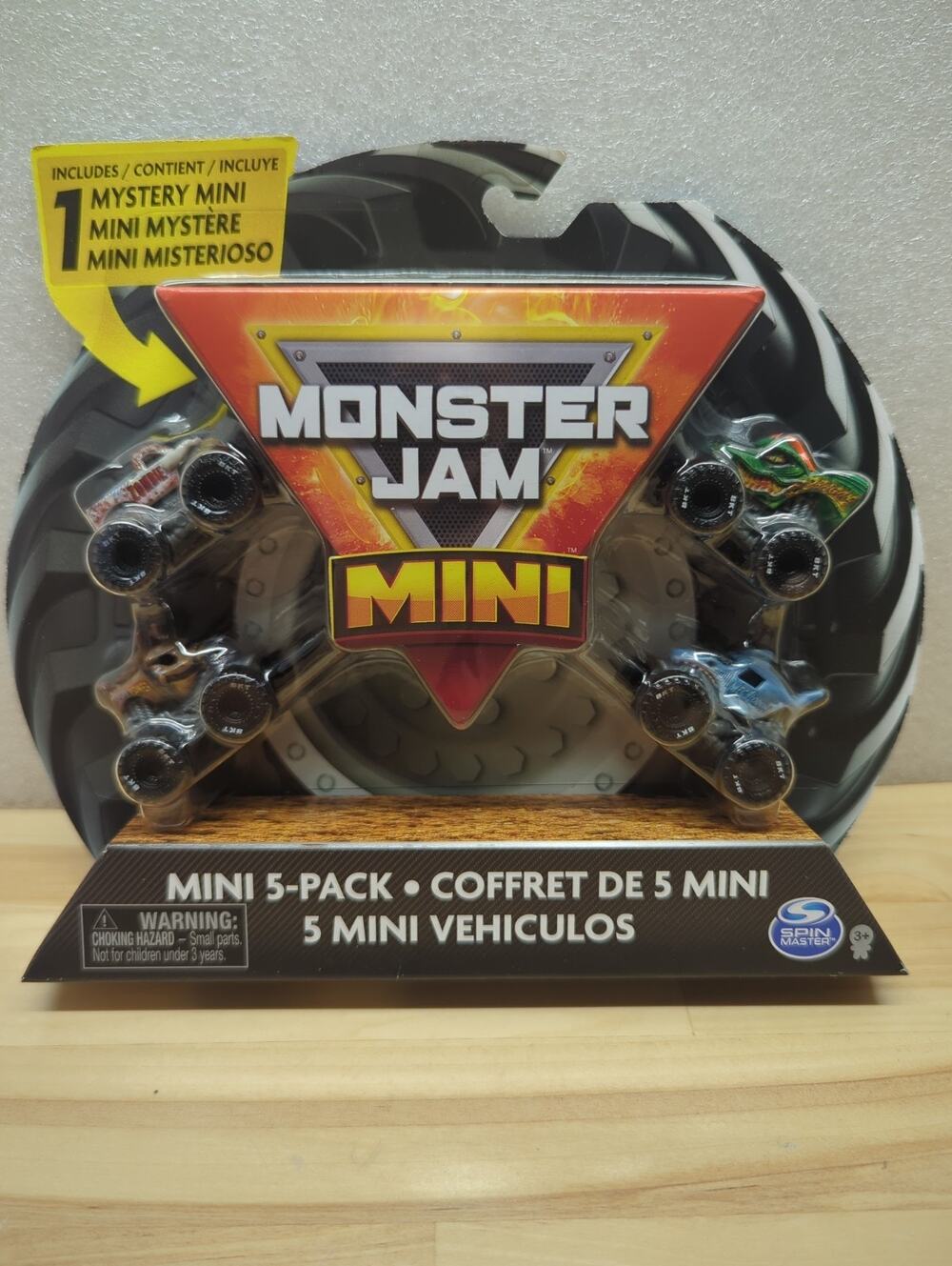 Monster Jam Mini Trucks 5 pack-Horse Power, Zombie, Megalodon, Dragon, Mystery
